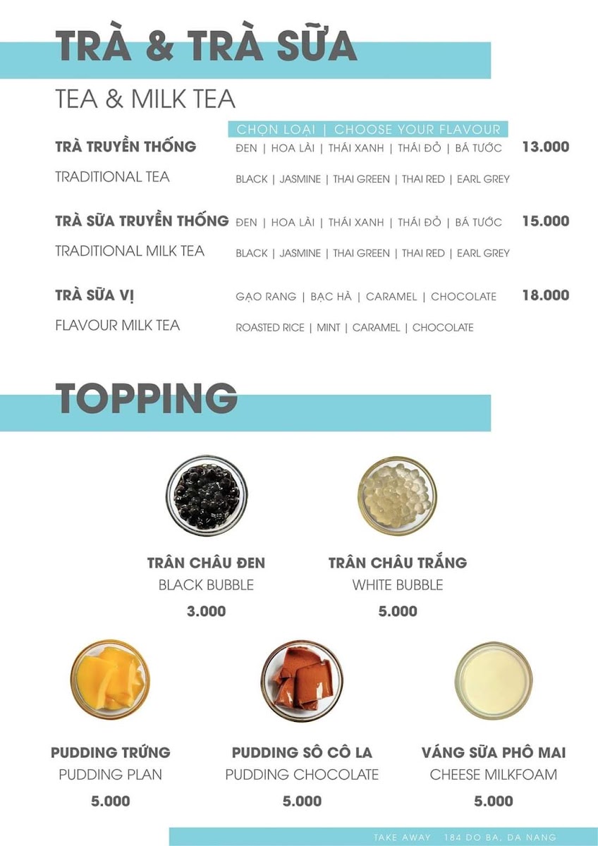 Cherry Coffee and Tea menu board