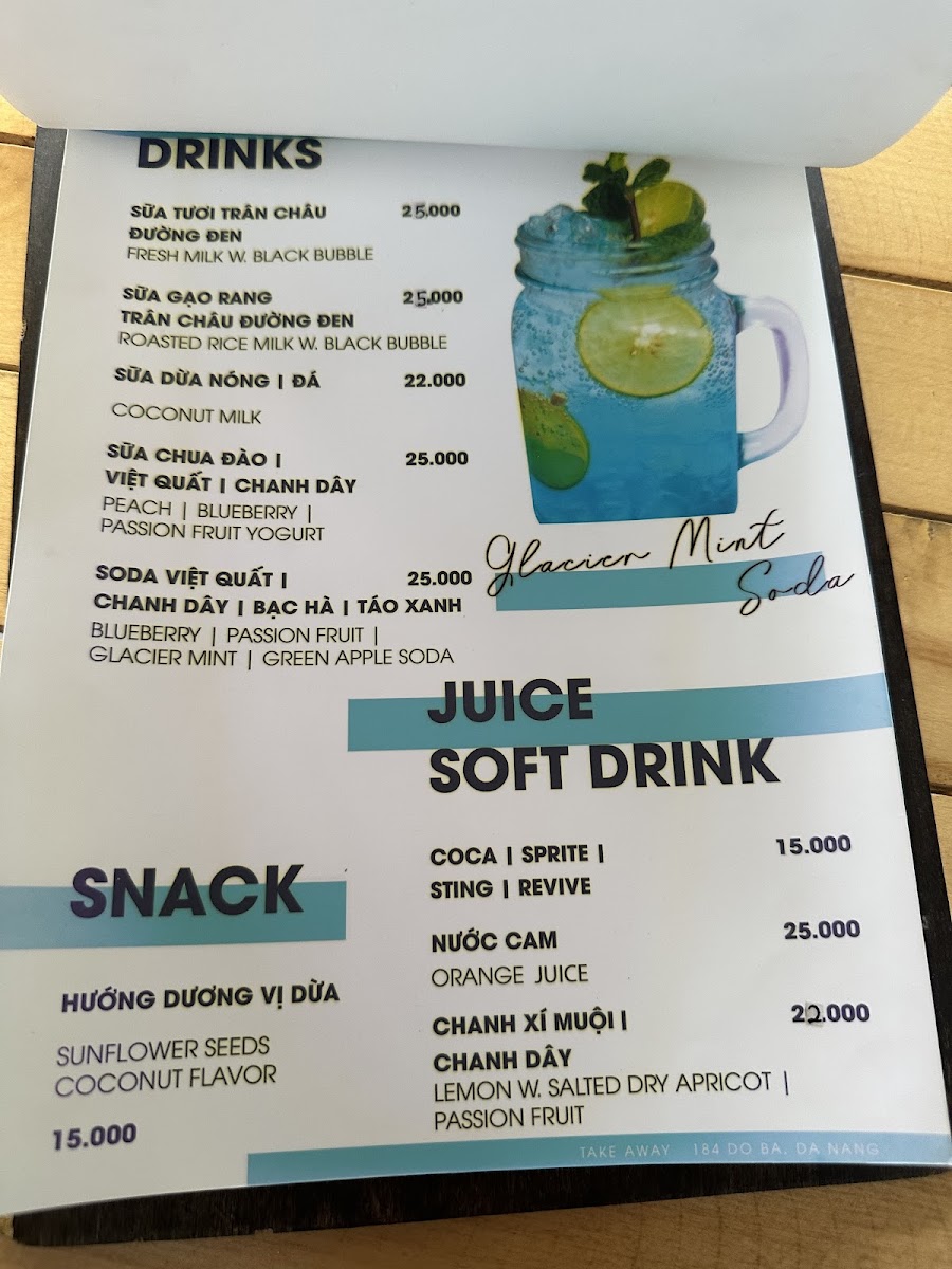Cherry Coffee and Tea menu board