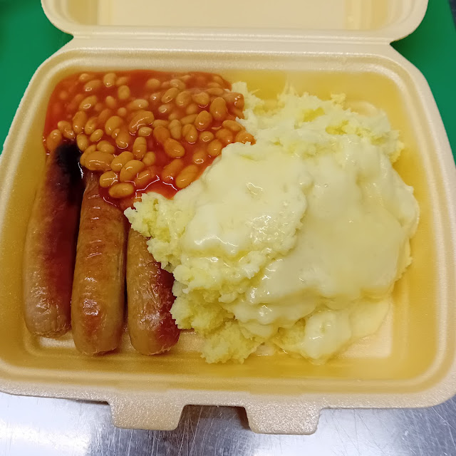 Cheese & Potato Pie Sausage & Beans