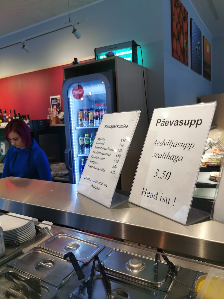 Pagaripoisid OÜ kohvik menu board