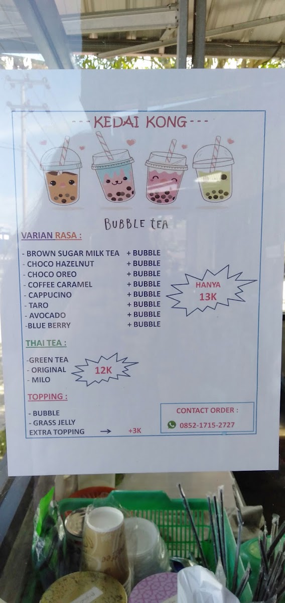 Kopitiam Kong menu board