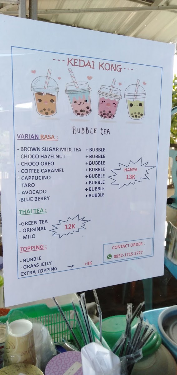 Kopitiam Kong menu board