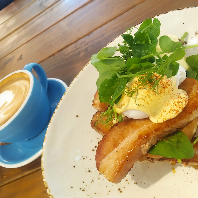 Pork Belly with Eggs Benedict