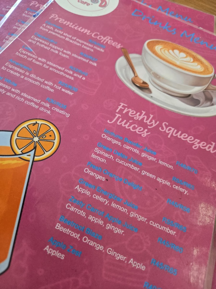 Life is Good Cafe' menu board