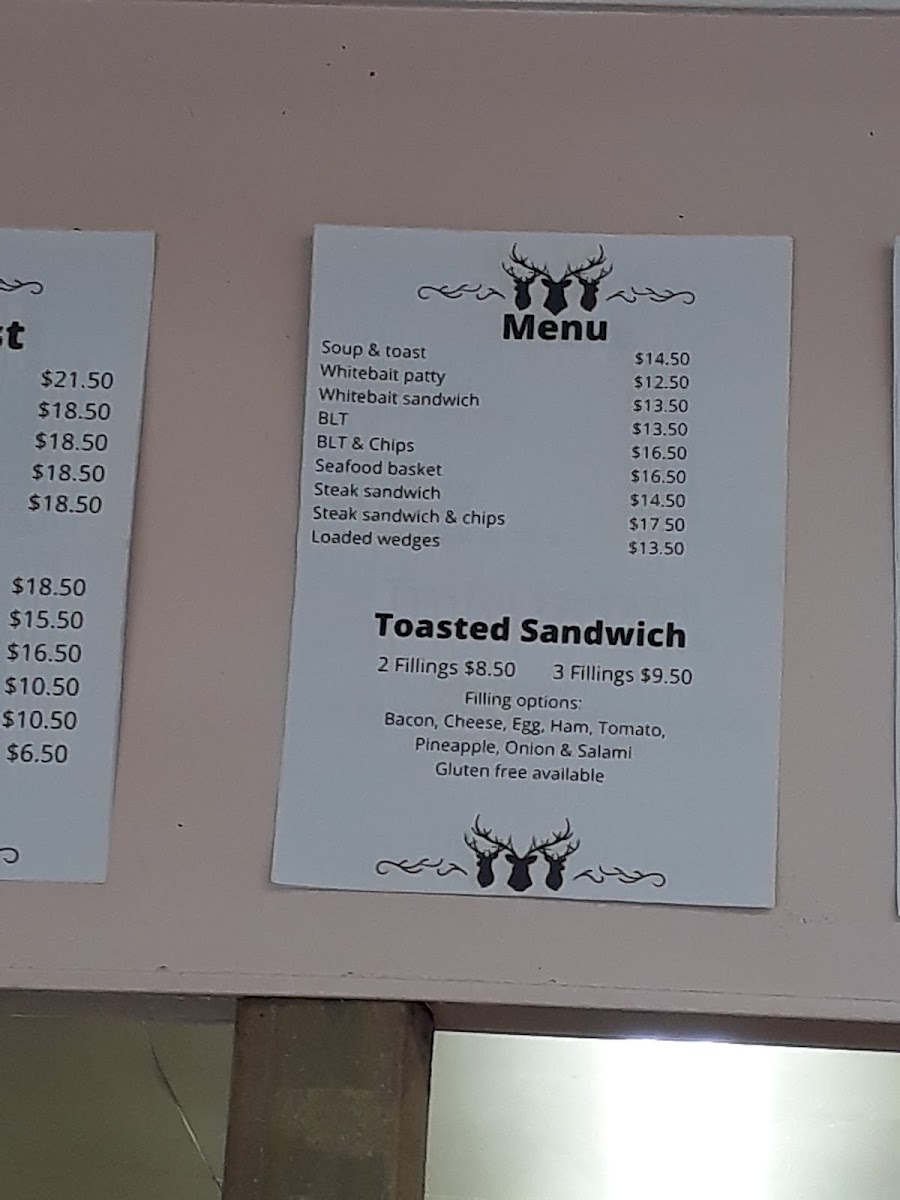 The Lonely Stag Cafe & Store menu board