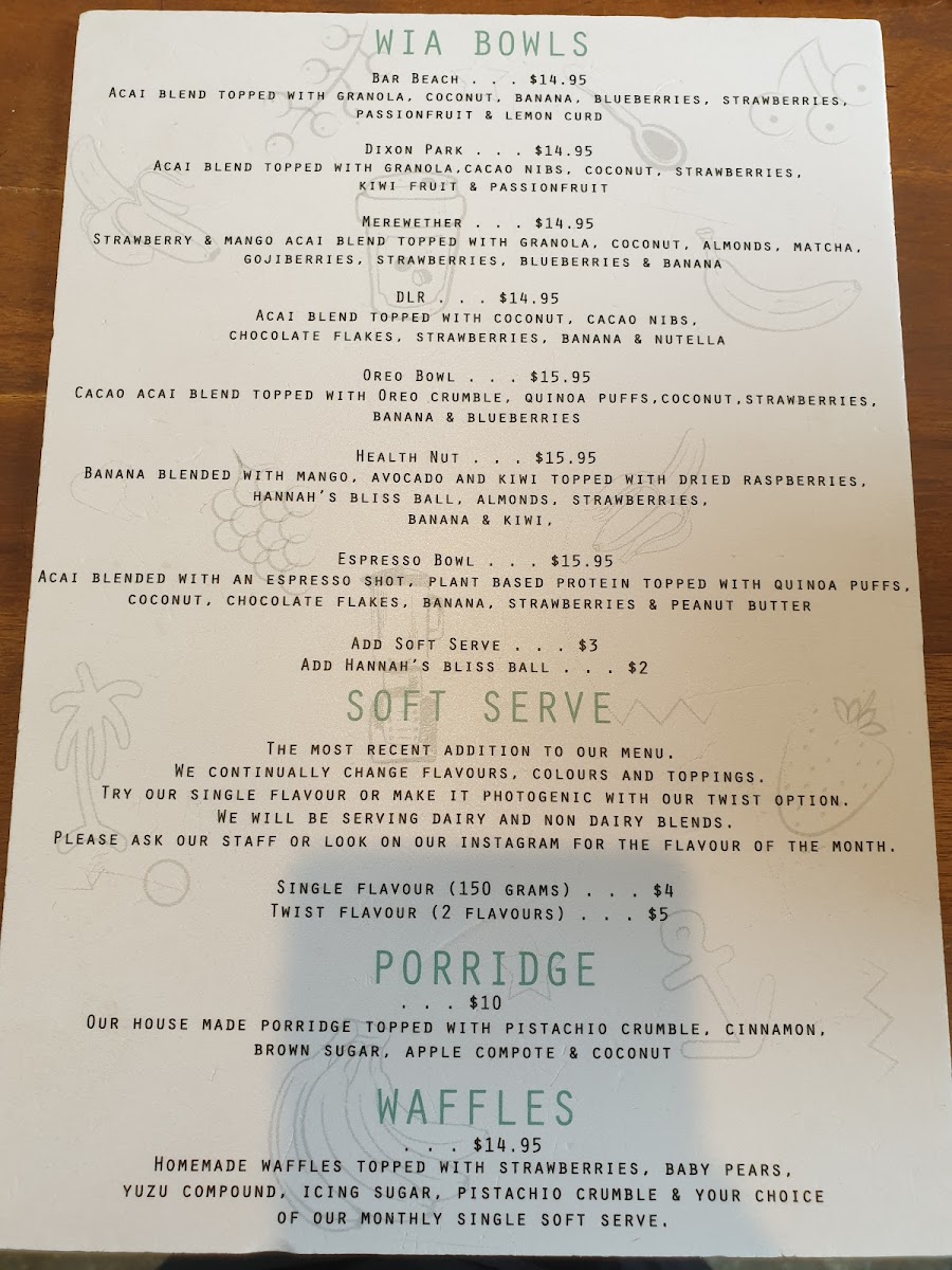 The Berry Brothers menu board