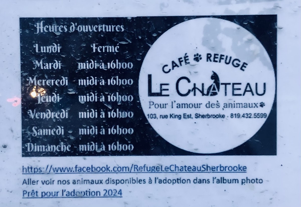 Café Chat L'étoile menu board