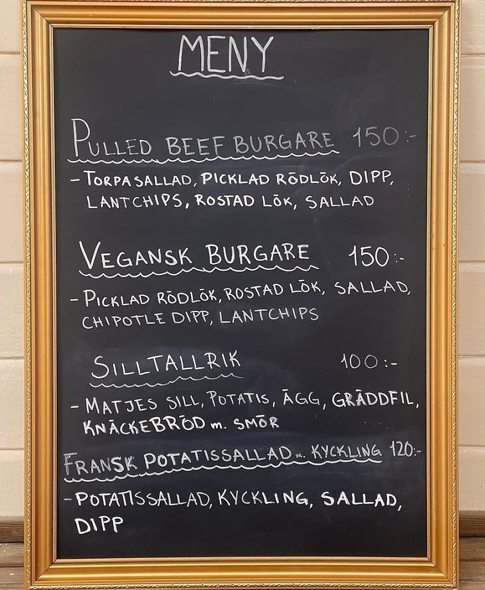 Skogshyddans Café menu board