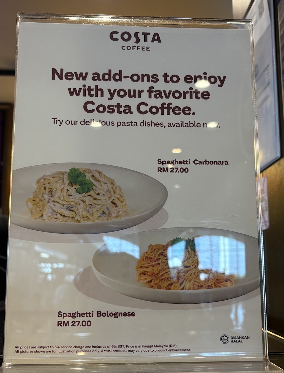 Illy Caffe @ KLIA Terminal 1 Satellite menu board