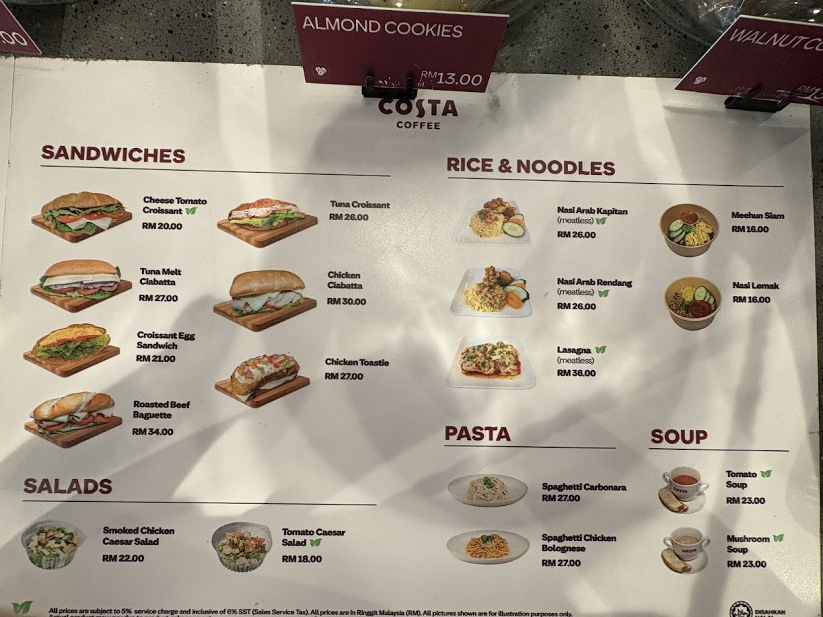 Illy Caffe @ KLIA Terminal 1 Satellite menu board