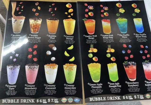 Twist Cafe Lower Hutt menu board