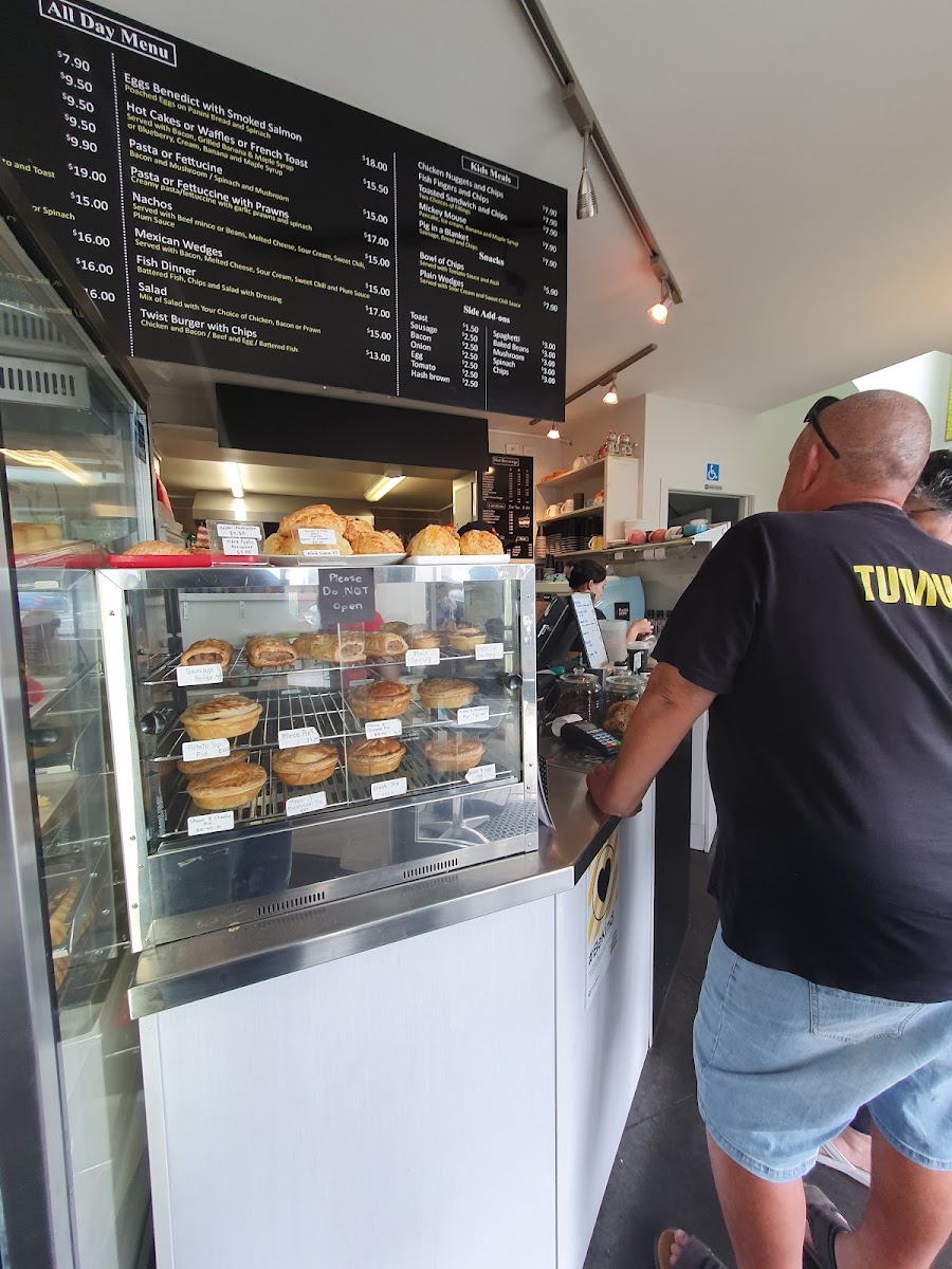 Twist Cafe Lower Hutt menu board