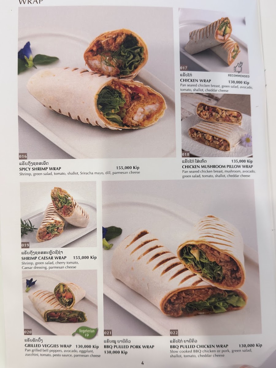 Manee Café (Phonesavanh Tai) menu board