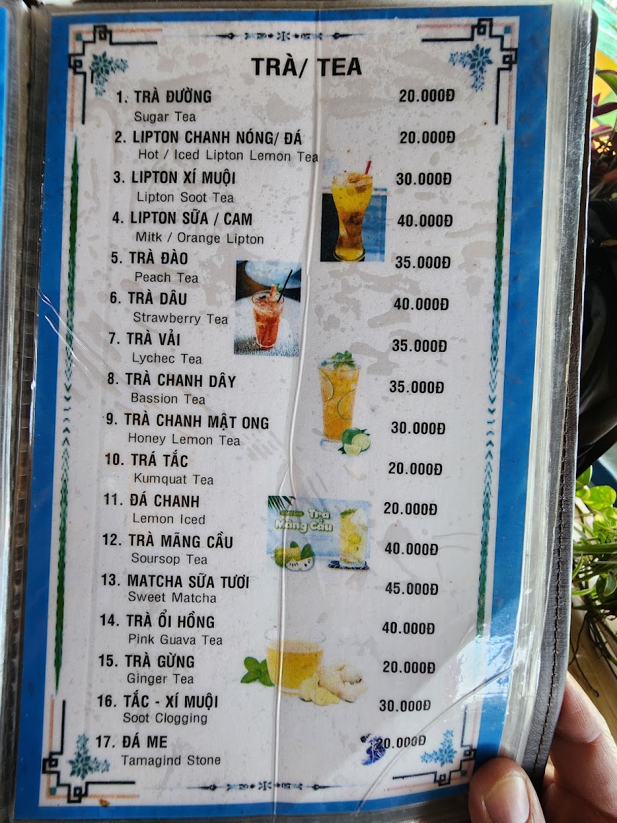 Cung Cafe. menu board