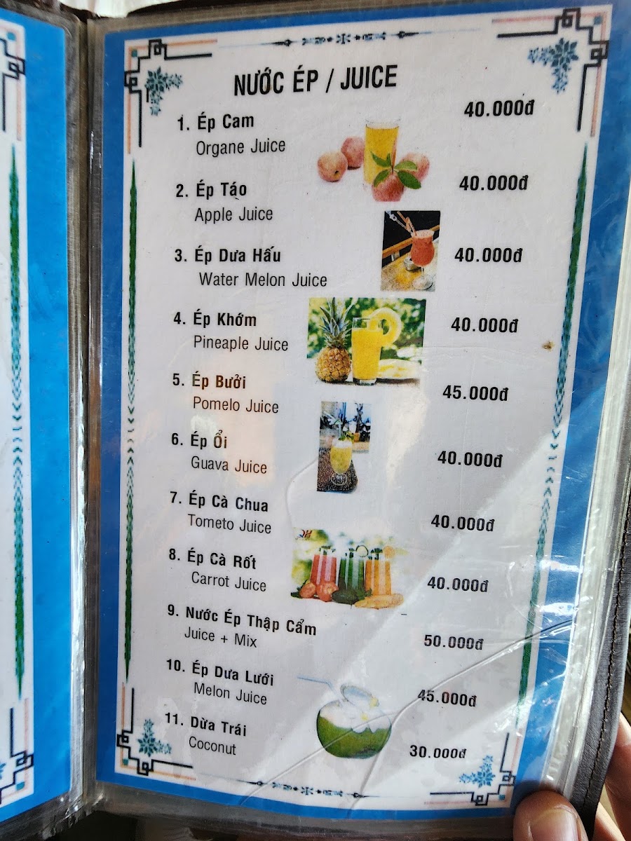 Cung Cafe. menu board