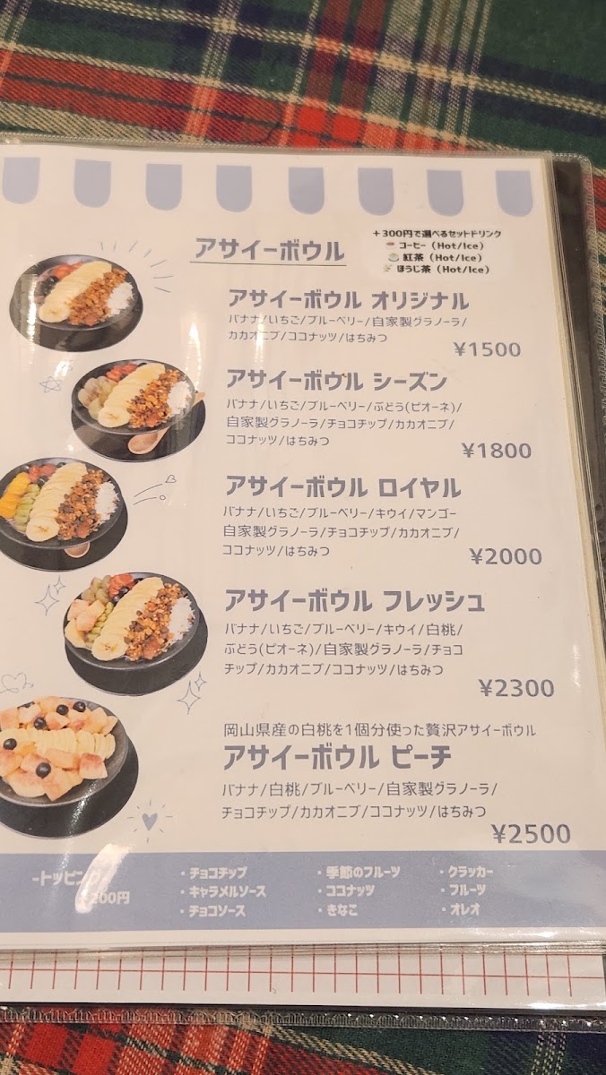 Fruits cafe pomp menu board