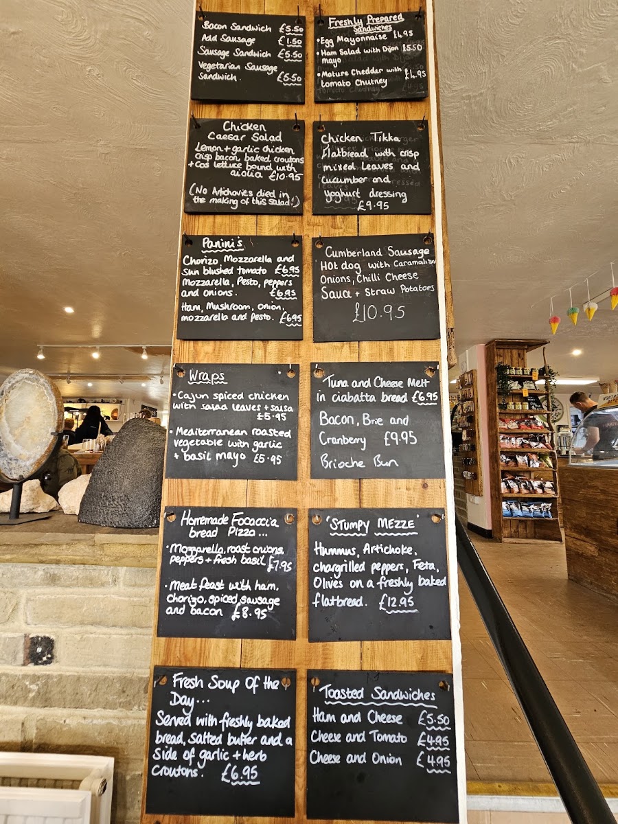 Time Cafe at Stump Cross menu board