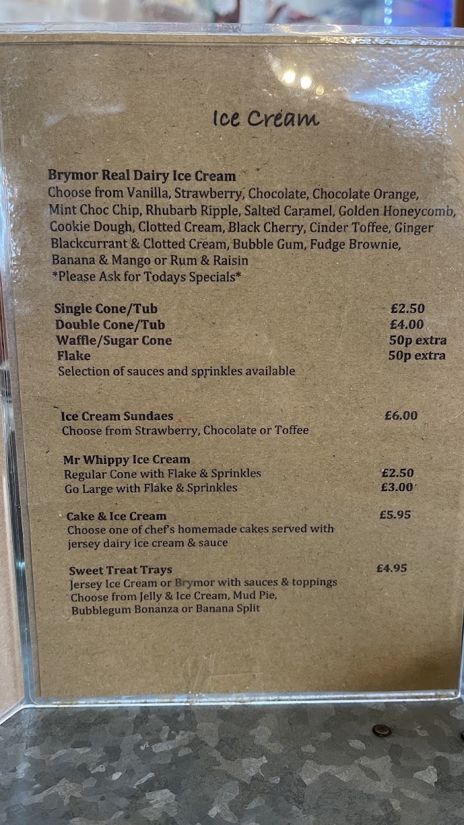 Time Cafe at Stump Cross menu board