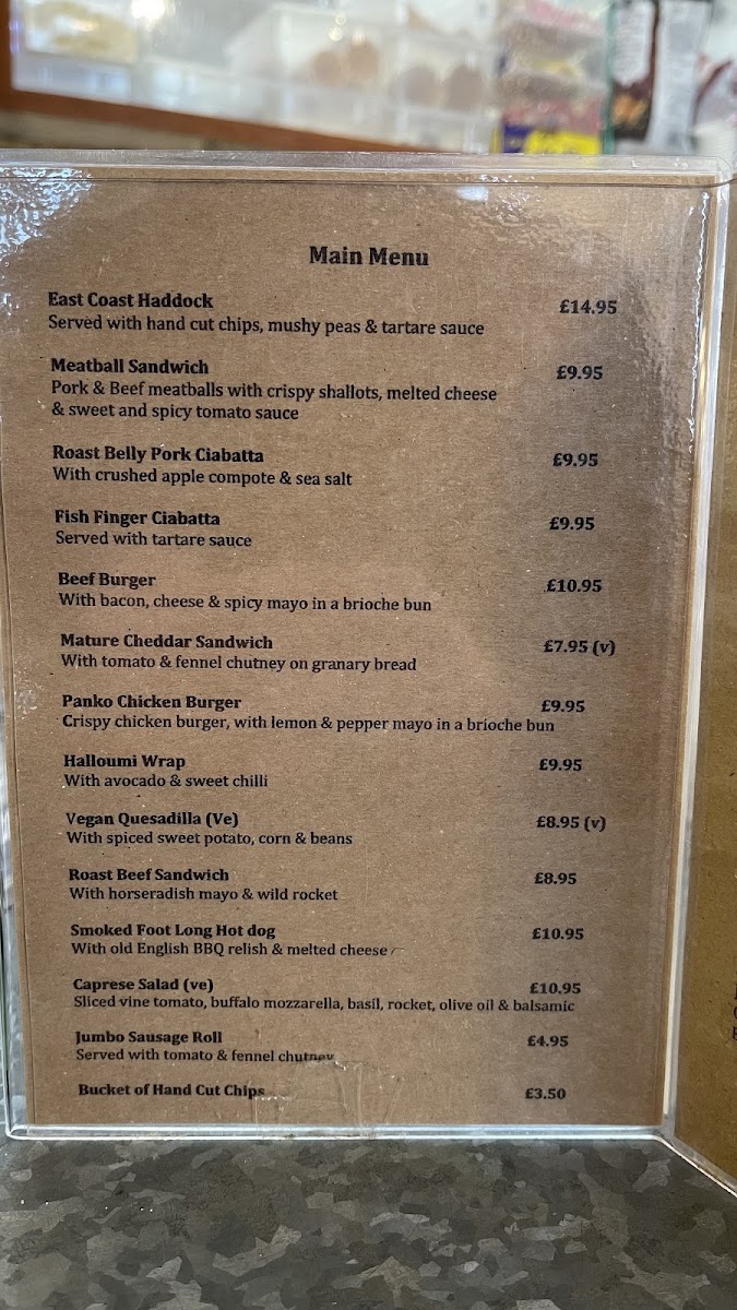 Time Cafe at Stump Cross menu board