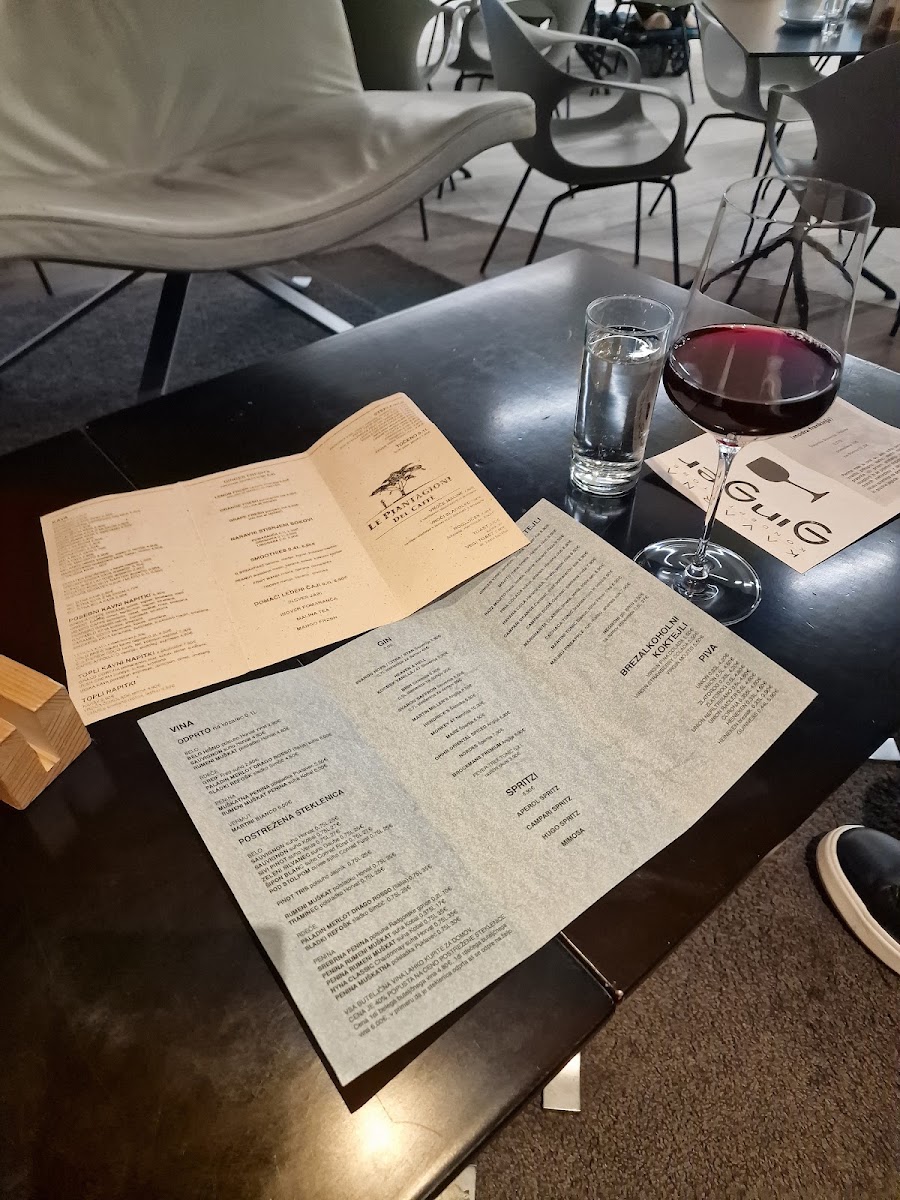 Kavarna Ginger menu board