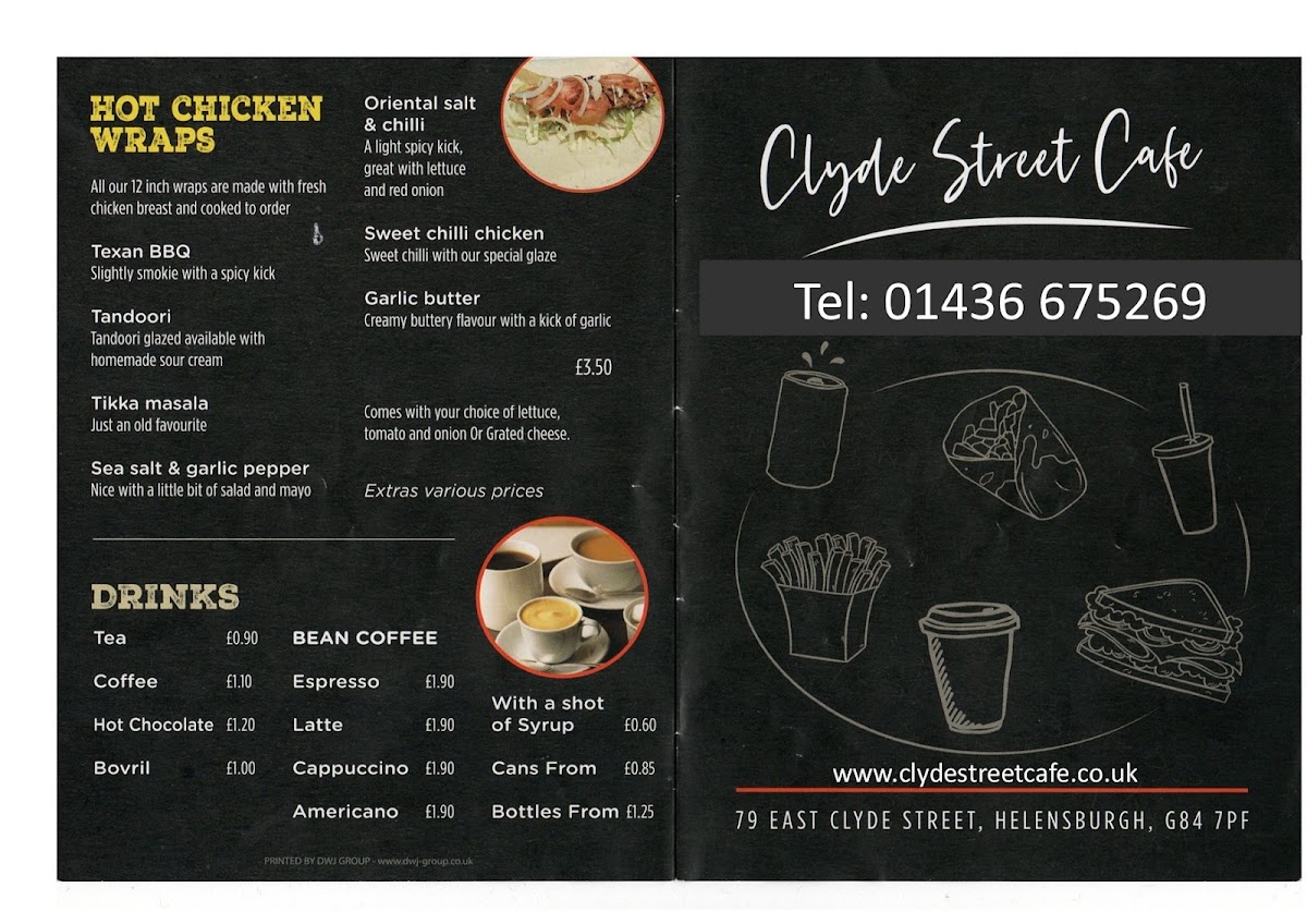 Clyde St. Cafe menu board
