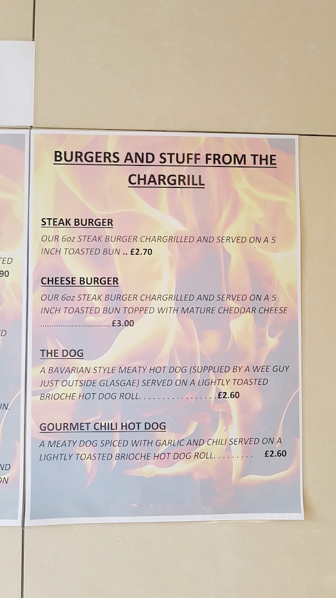 Clyde St. Cafe menu board