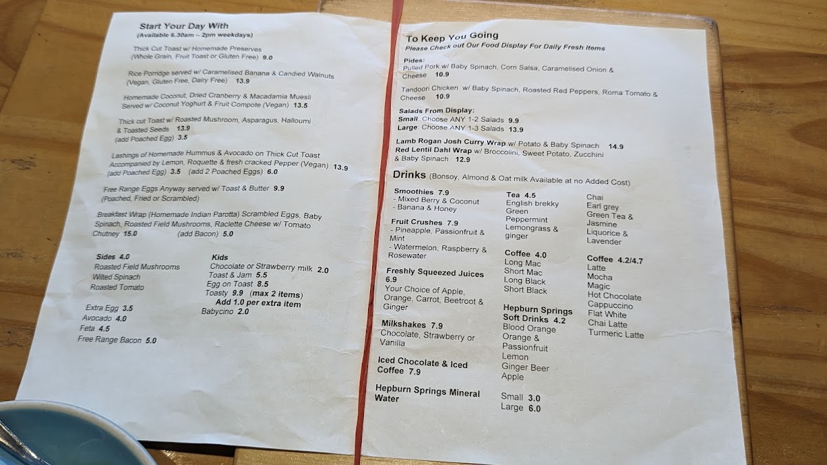 The Good Food Collective menu board