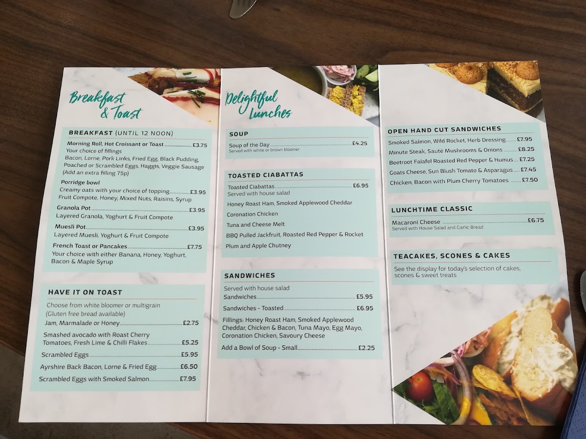 The Eatrium at Gillies menu board