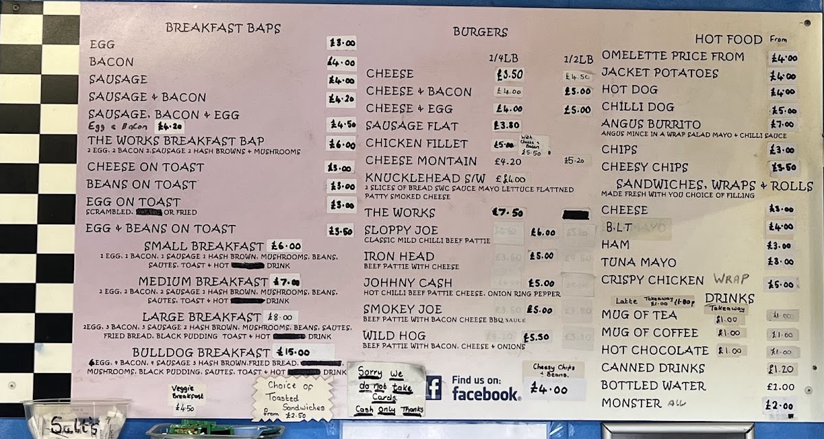 The Brunch Bar menu board