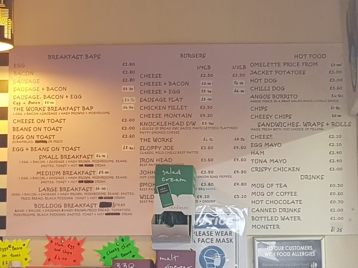 The Brunch Bar menu board