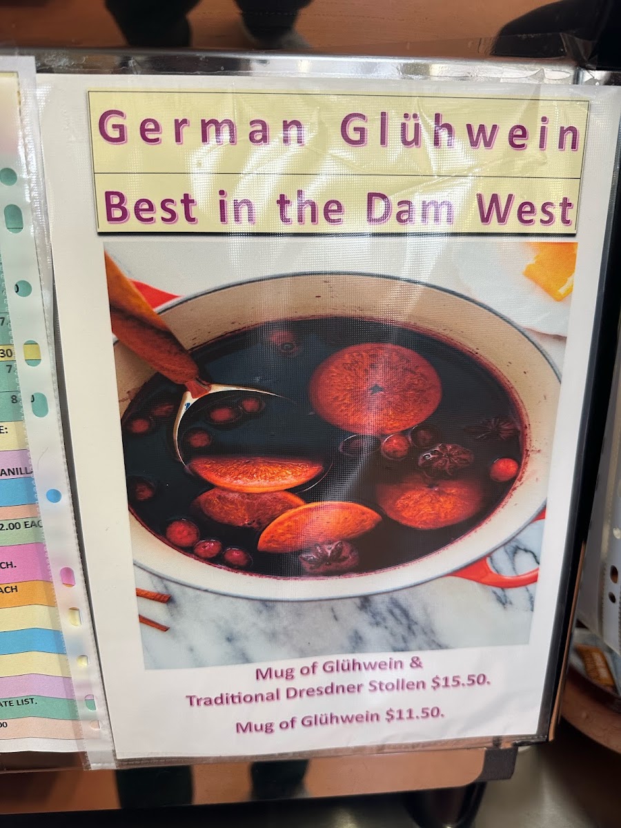 Kiosk at the Dam- Licenced Cafe menu board