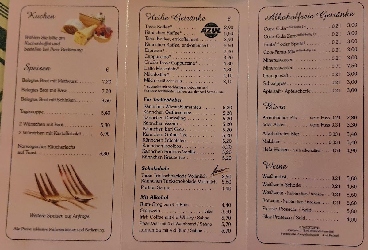 Wiesencafé - Gesine Haram menu board
