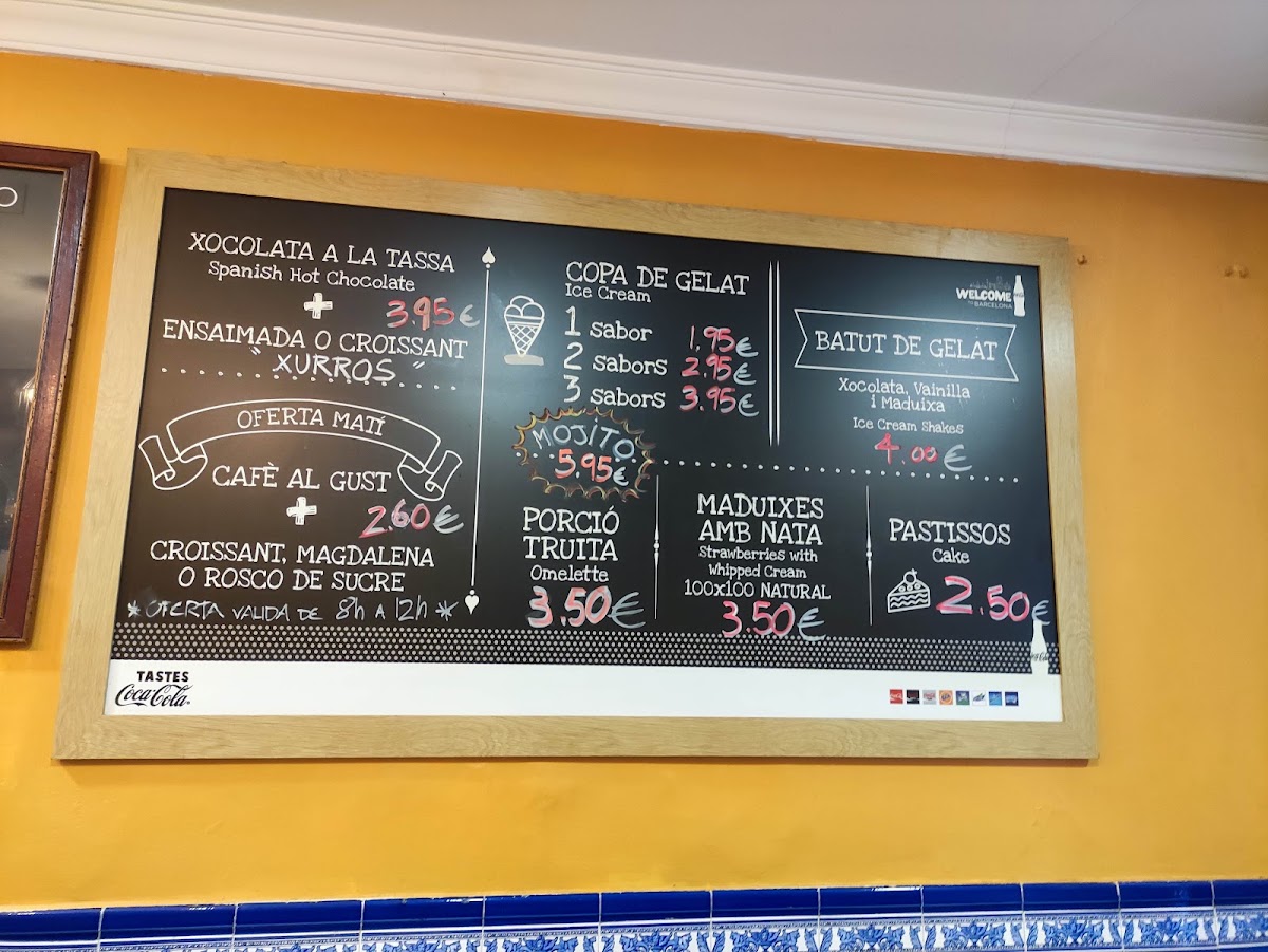 Granja menu board