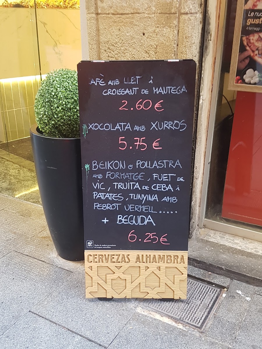 Granja menu board