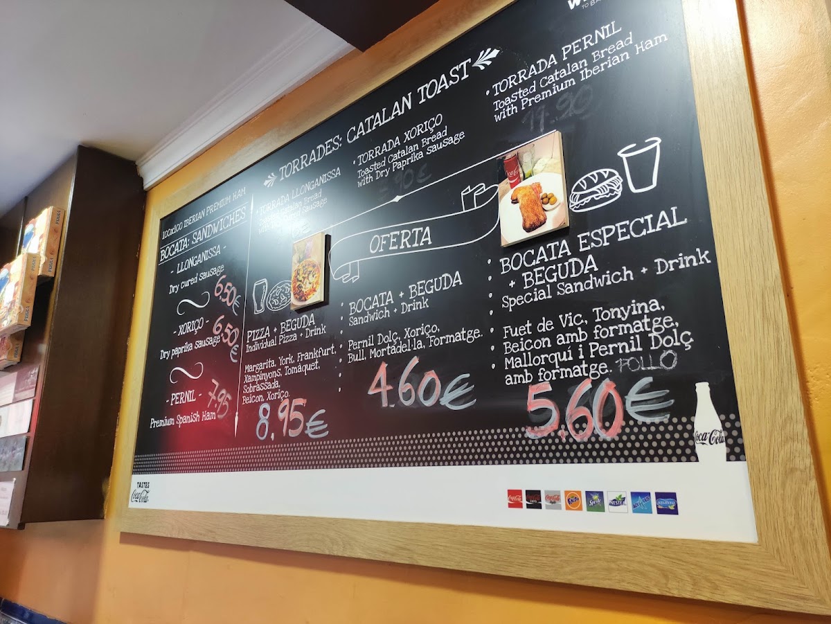 Granja menu board