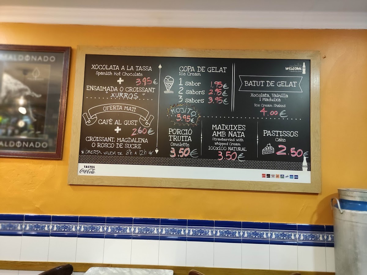 Granja menu board