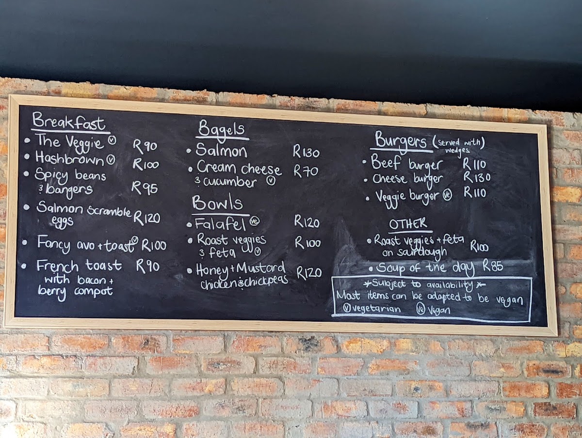 The Perfect Cup menu board