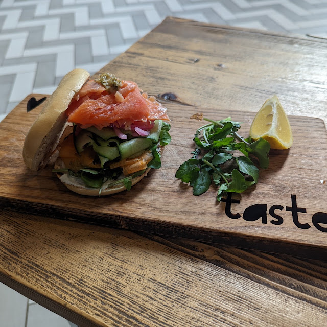Salmon Bagel with Cream Cheese