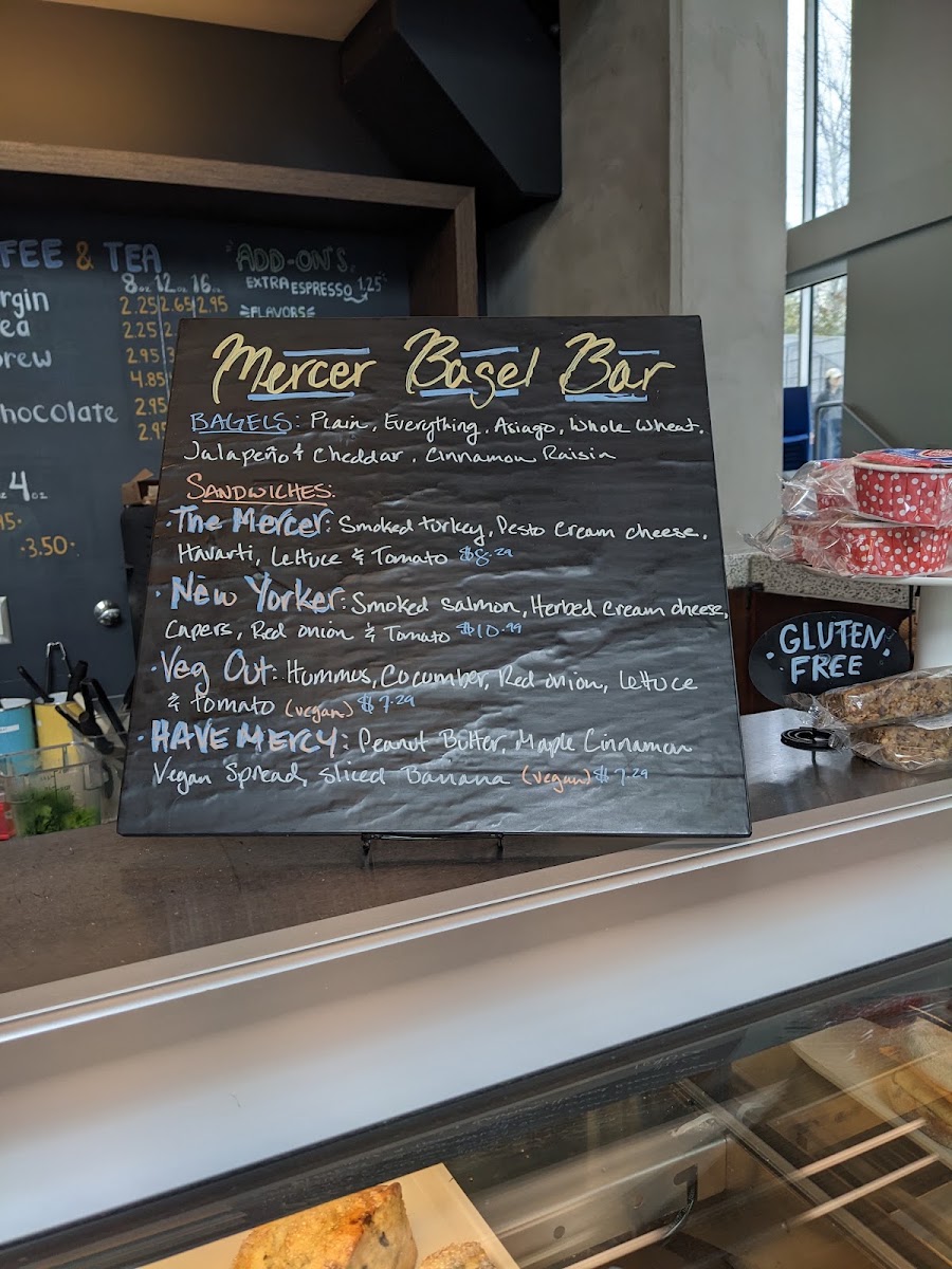 Husky Grind at Mercer Court menu board
