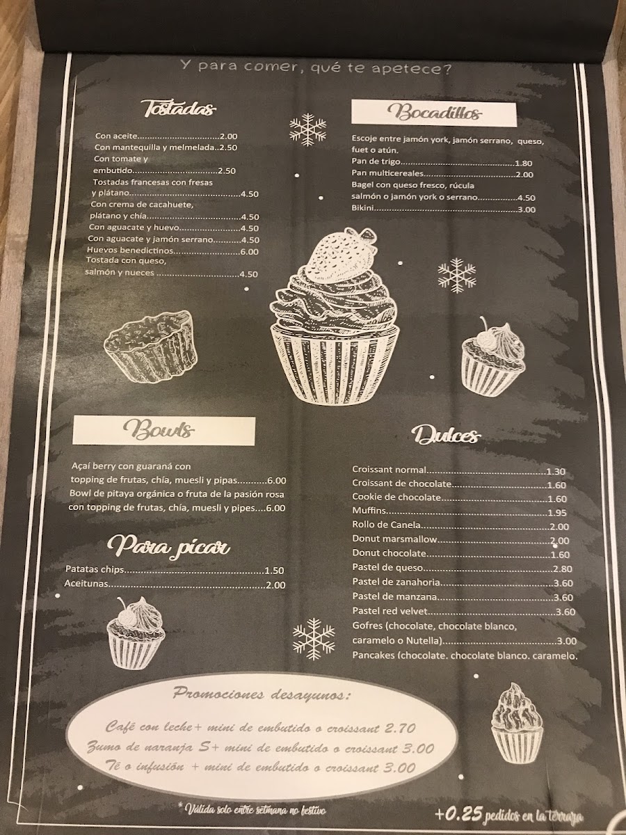 HYGGE CAFÈ GIRONA menu board