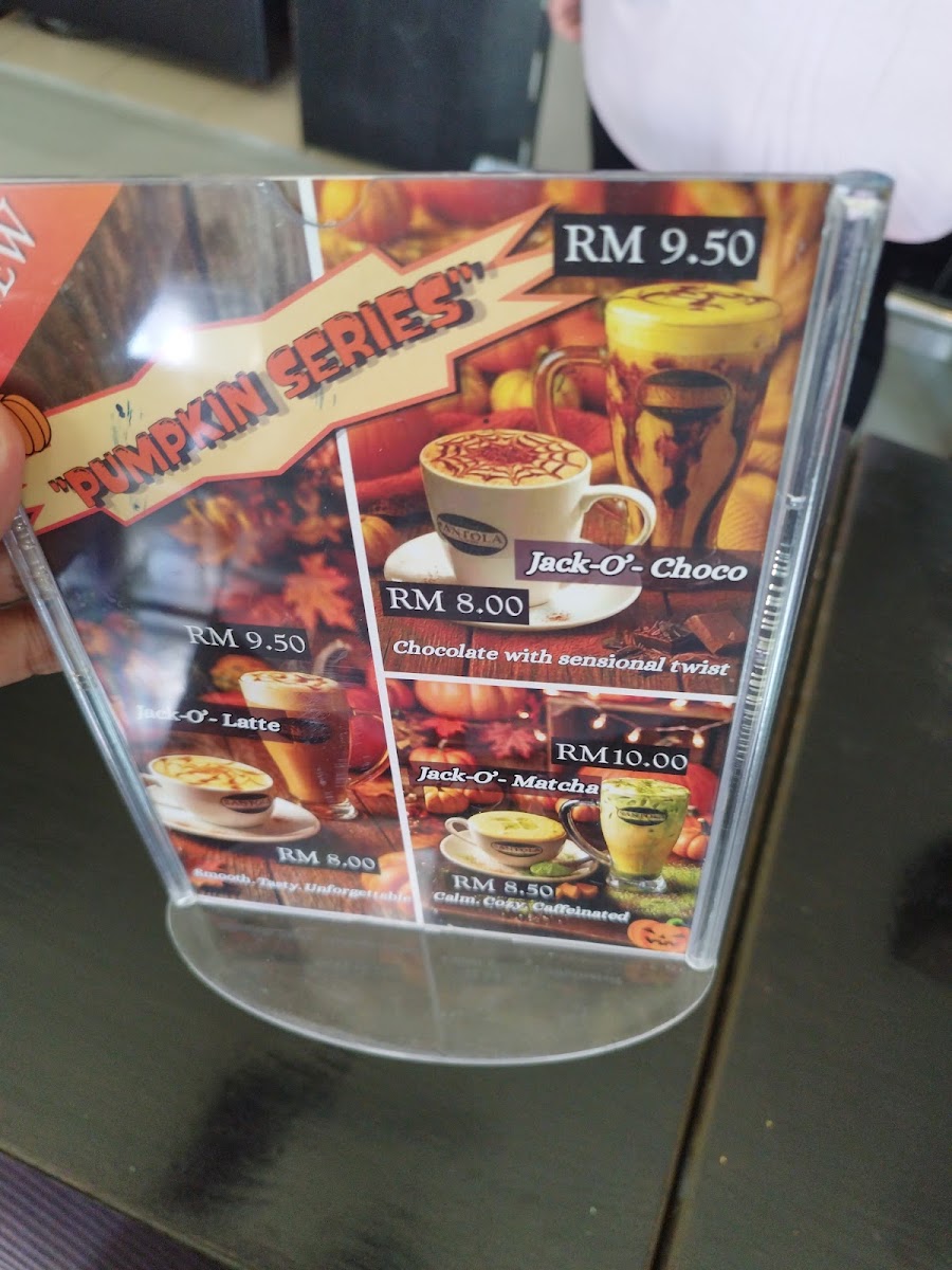 Santola Bar menu board