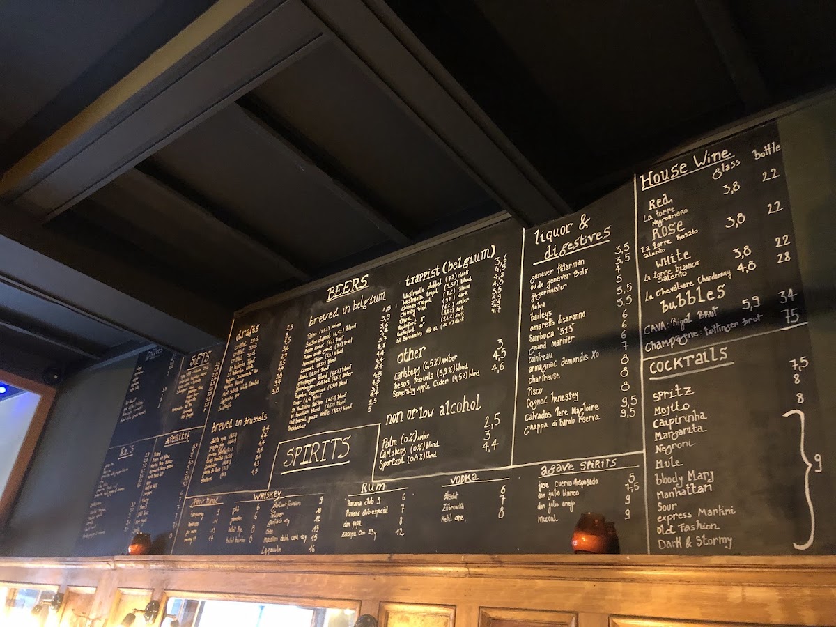 Café Kafka menu board