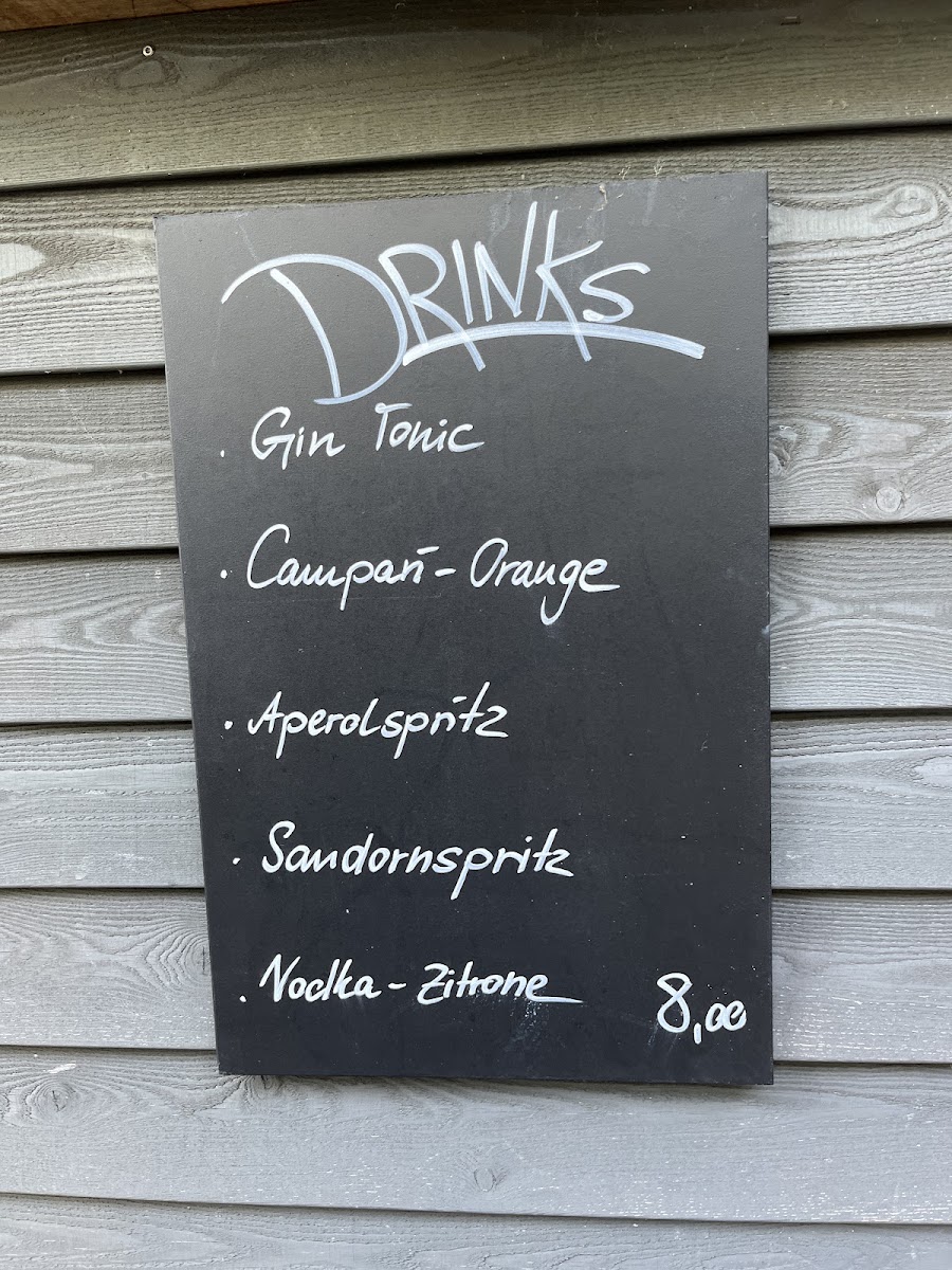 Garten-Café menu board