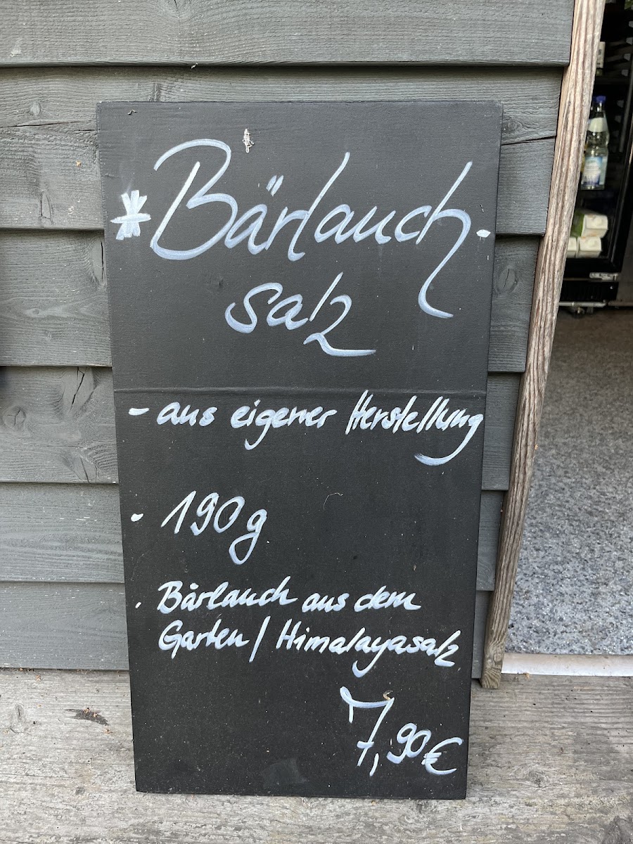 Garten-Café menu board