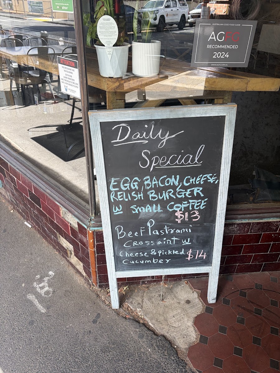 Chew Chew menu board