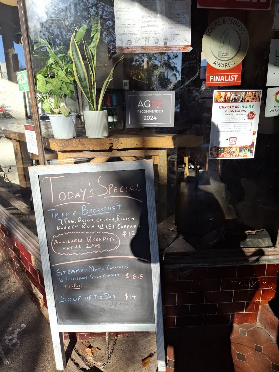 Chew Chew menu board
