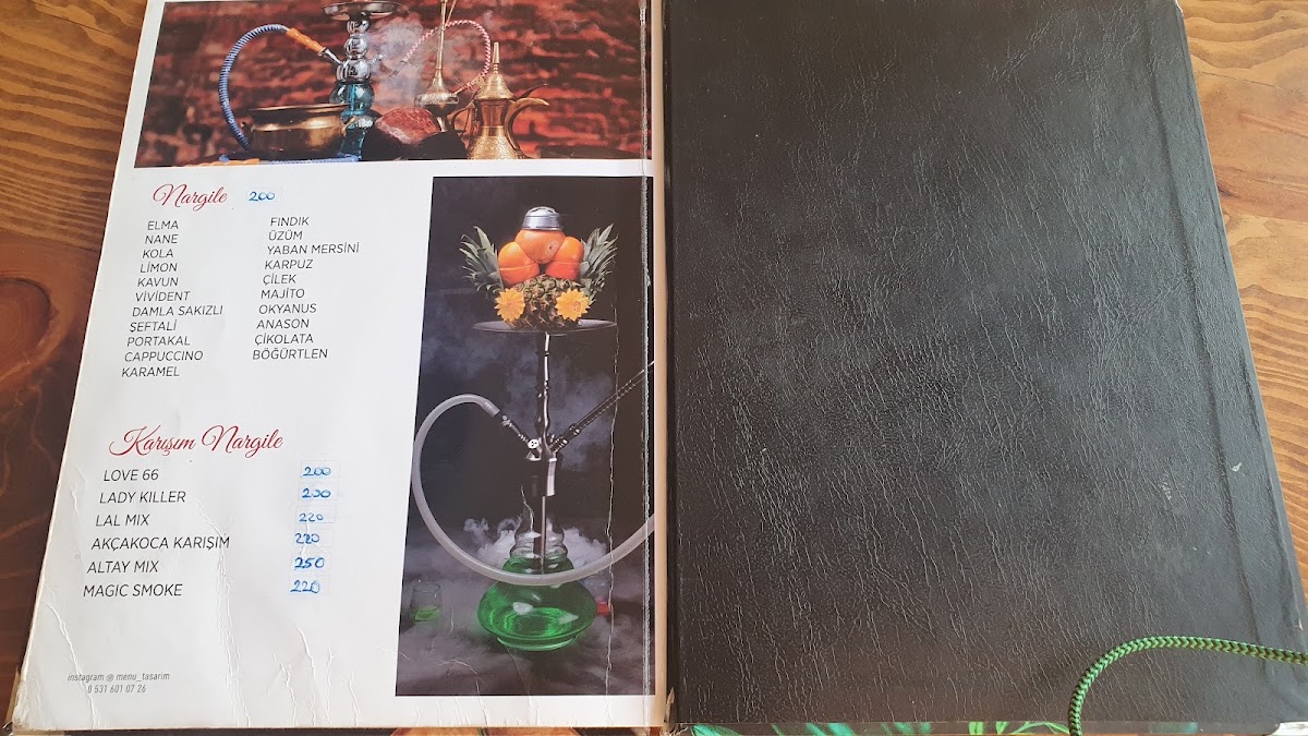 Lâl Cafe / Hookah menu board