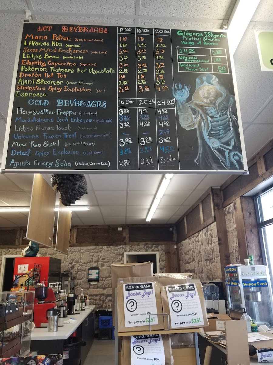 BattleGrounds Sandy menu board