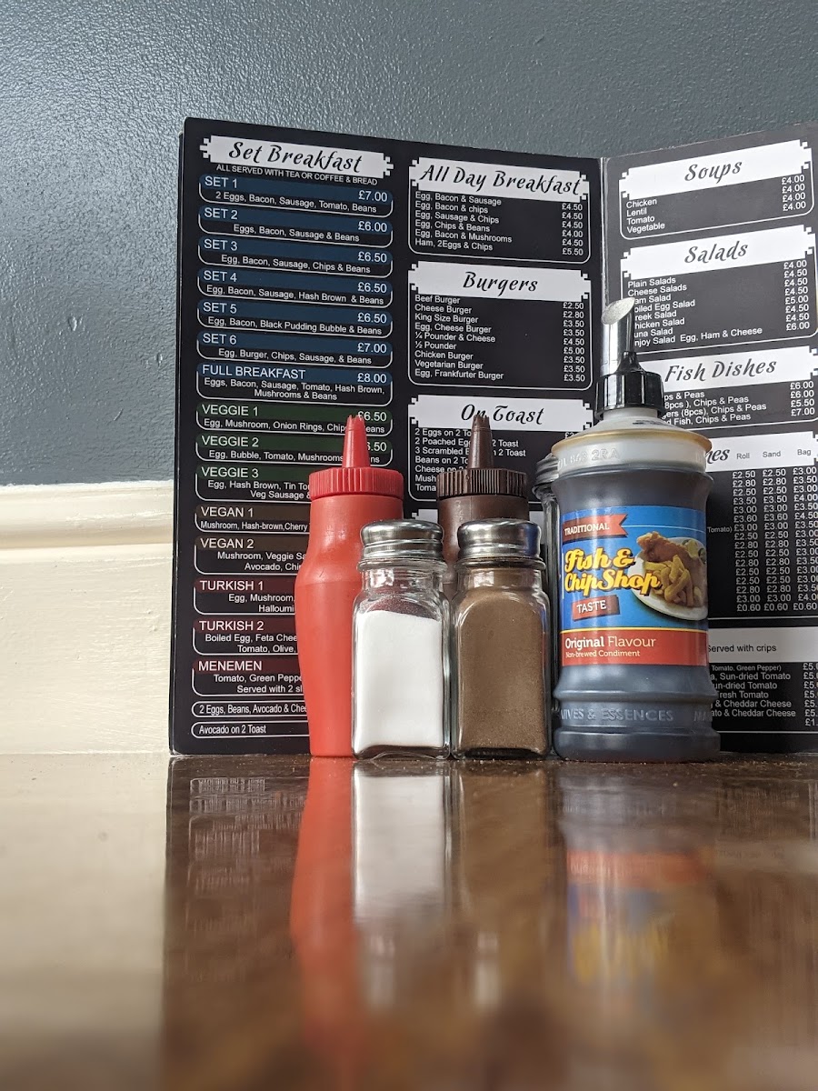 Enjoy Cafe London menu board