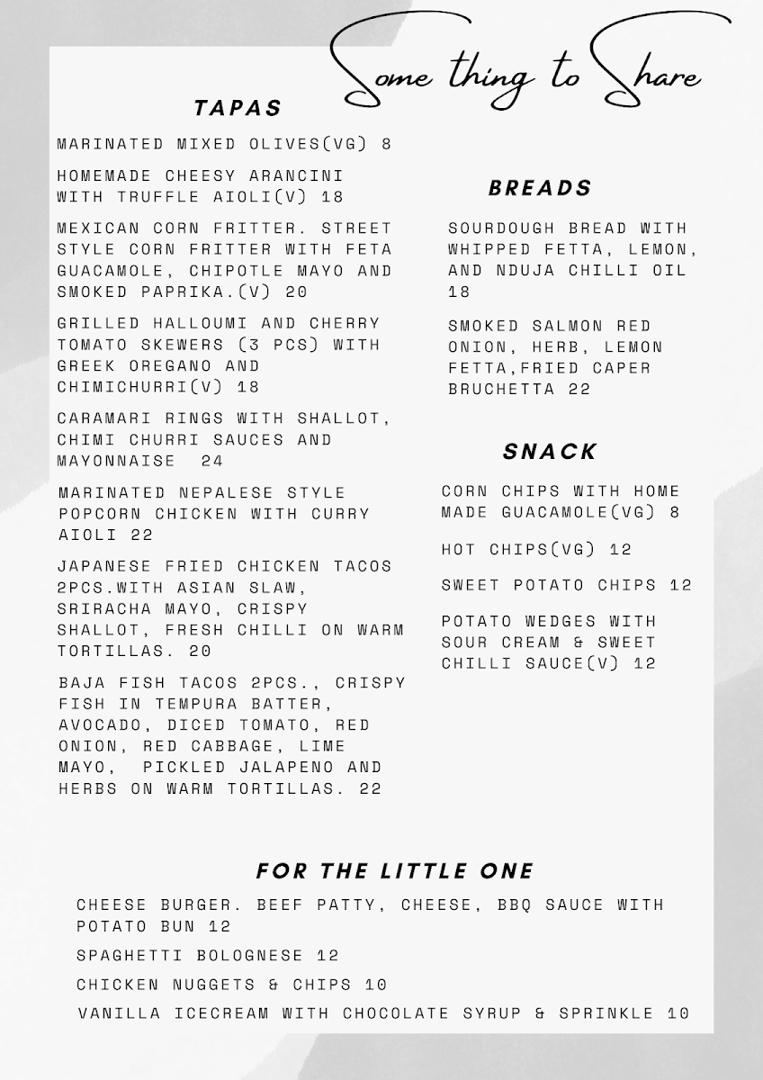 Ben & Annie’s menu board